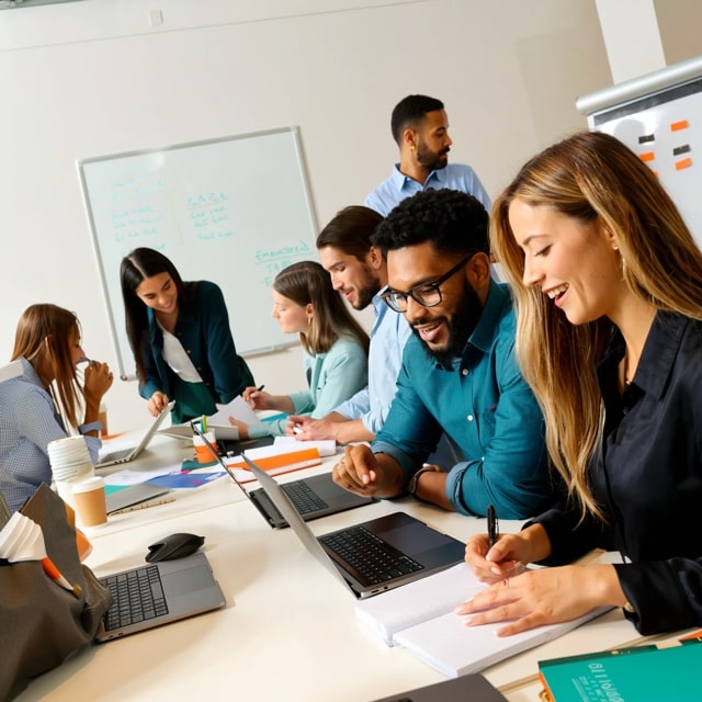 Students collaborating